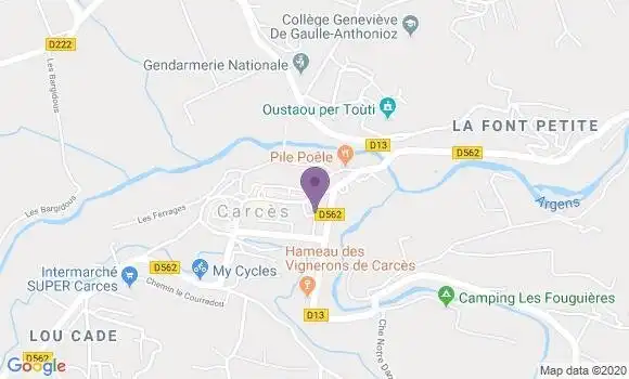 Localisation Carces - 83570