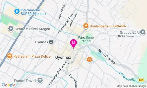 Localisation Oyonnax Anatole France - 01100
