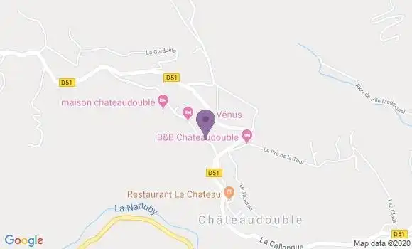 Localisation Chateaudouble Bp - 83300
