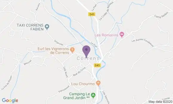 Localisation Correns Bp - 83570