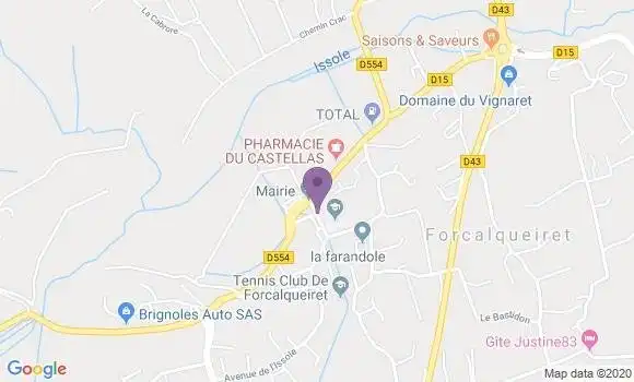 Localisation Forcalqueiret Bp - 83136
