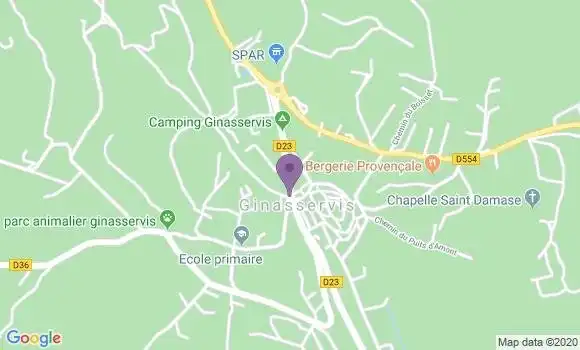 Localisation Ginasservis Bp - 83560