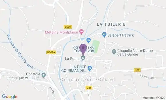 Localisation Conques sur Orbiel - 11600