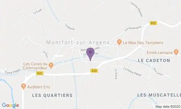 Localisation Montfort sur Argens Bp - 83570