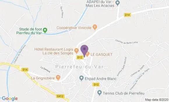 Localisation Pierrefeu du Var Bp - 83390