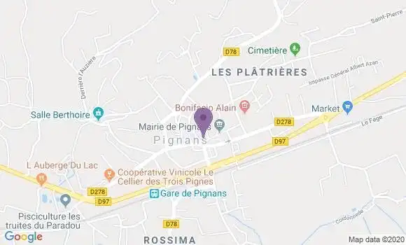 Localisation Pignans - 83790