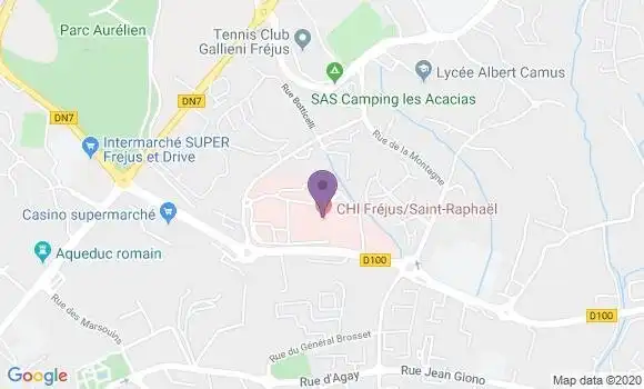 Localisation Frejus Tour de Mare Bp - 83600