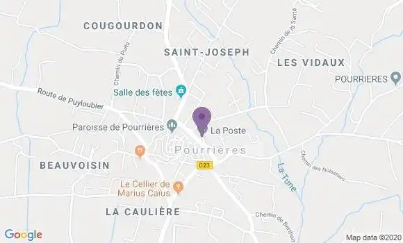 Localisation Pourrieres Bp - 83910