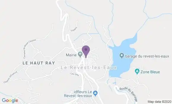 Localisation Le Revest les Eaux Bp - 83200