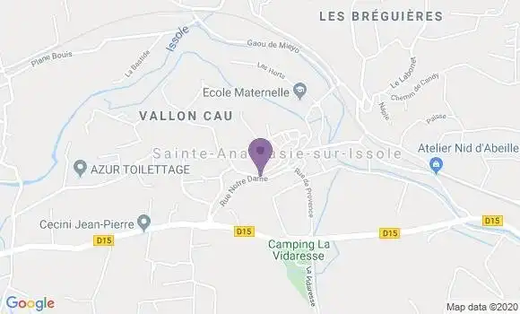 Localisation Sainte Anastasie sur Issole Bp - 83136