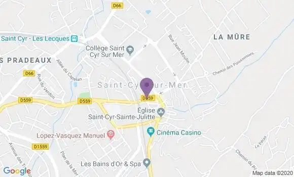 Localisation Saint Cyr sur Mer - 83270