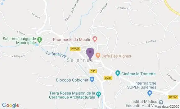 Localisation Salernes - 83690