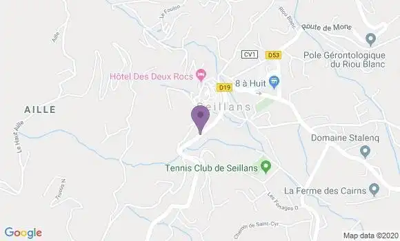 Localisation Seillans Bp - 83440