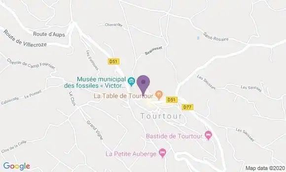 Localisation Tourtour Bp - 83690