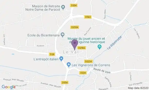Localisation Le Val - 83143