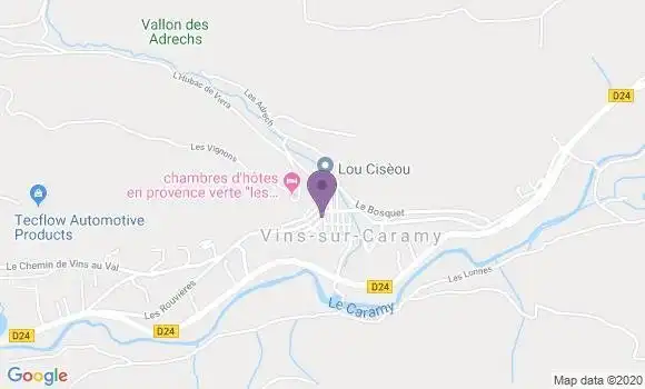 Localisation Vins sur Caramy Ap - 83170