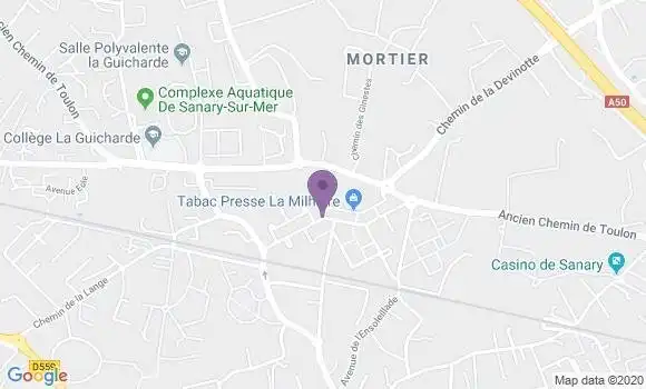 Localisation Le Plan du Castellet Bp - 83330