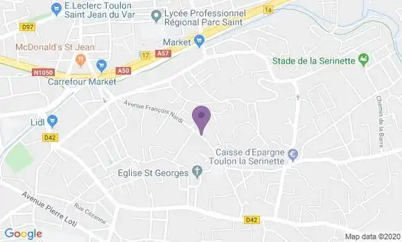 Localisation Toulon la Serinette Bp - 83000