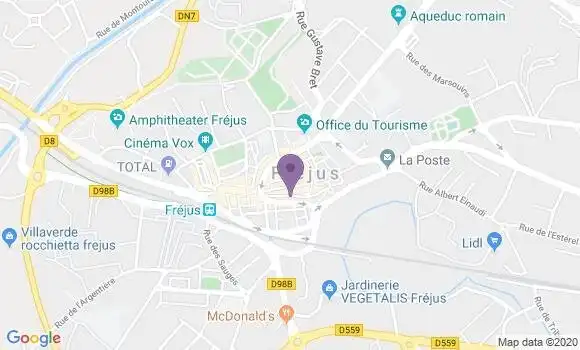 Localisation Frejus Centre Ancien Bp - 83600