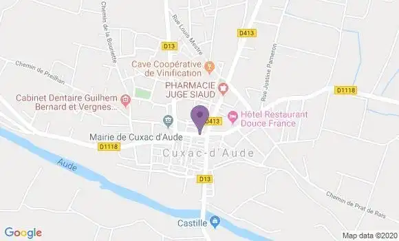 Localisation Cuxac d