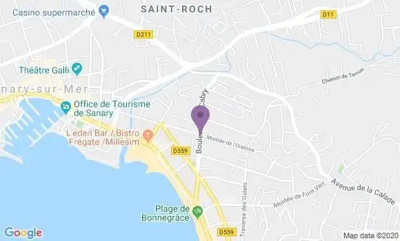 Localisation Six Fours les Lones Bp - 83140