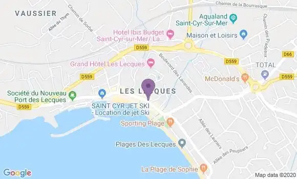 Localisation Saint Cyr les Lecques Bp - 83270