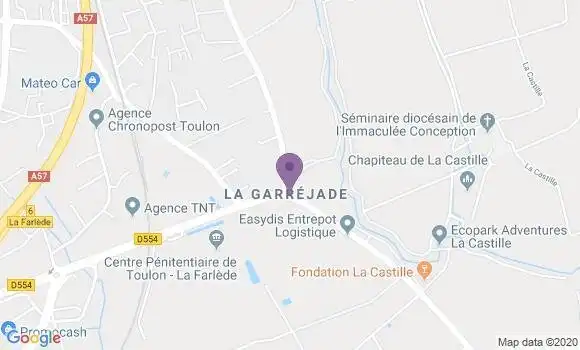 Localisation Hyeres Gare Bp - 83400
