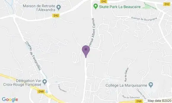 Localisation Toulon la Beaucaire Bp - 83200