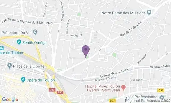 Localisation Toulon la Loubiere - 83000
