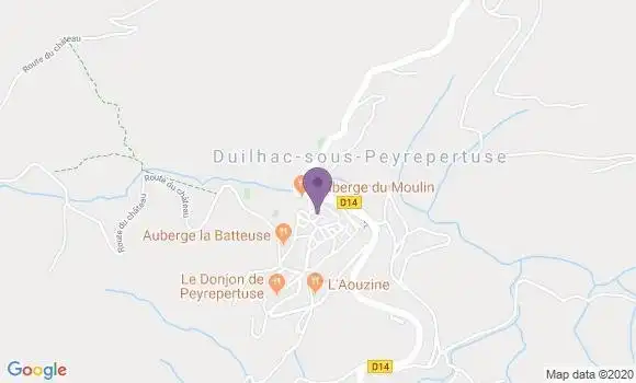 Localisation Duilhac sous Peyrepertuse Ap - 11350