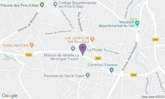 Localisation Toulon les Routes - 83200