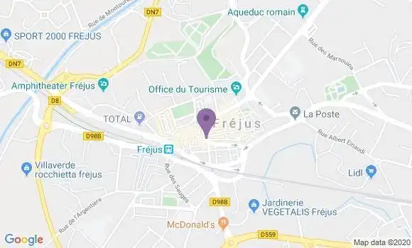Localisation Frejus Villeneuve Bp - 83600