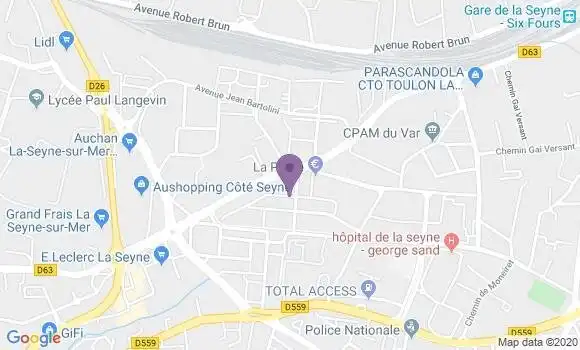 Localisation La Seyne sur Mer Berthe - 83500