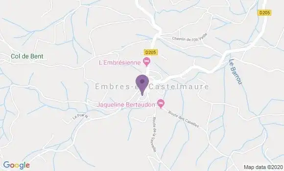 Localisation Embres et Castelmaure Ap - 11360