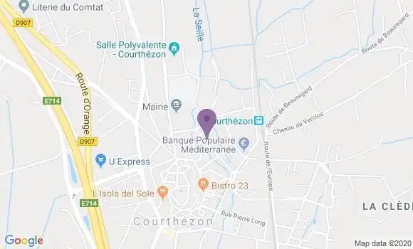 Localisation Courthezon - 84350