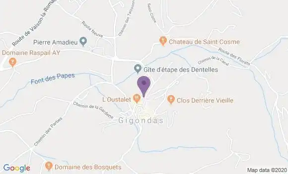Localisation Gigondas Bp - 84190