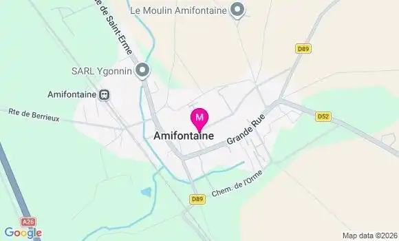 Localisation Amifontaine - 02190