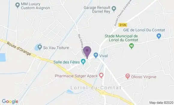 Localisation Loriol du Comtat Bp - 84870