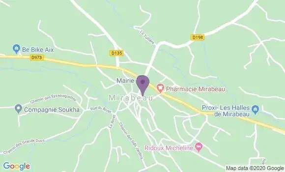 Localisation Mirabeau Bp - 84120