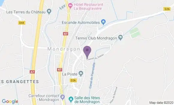 Localisation Mondragon - 84430