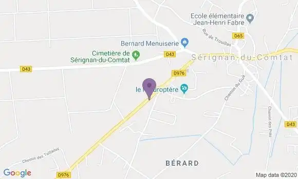 Localisation Sainte Cecile les Vignes - 84290