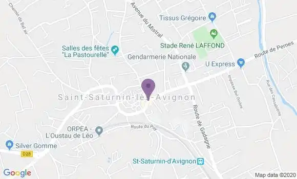 Localisation Saint Saturnin les Avignon Bp - 84450