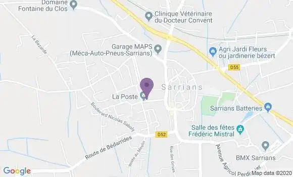 Localisation Sarrians Bp - 84260