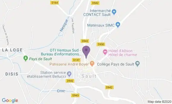 Localisation Sault - 84390