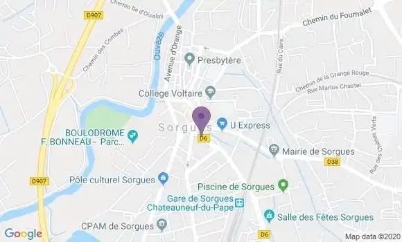 Localisation Sorgues - 84700