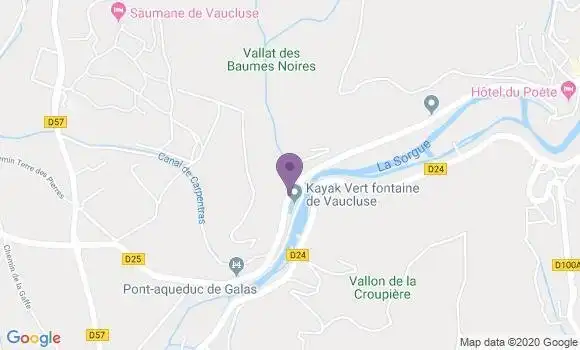 Localisation Fontaine de Vaucluse - 84800