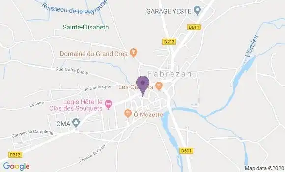Localisation Ferrals les Corbieres - 11200