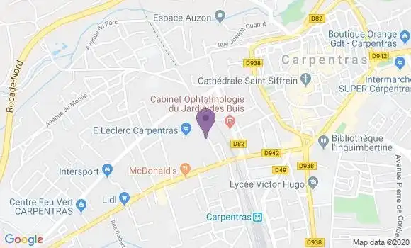 Localisation Carpentras Poste Boutique Bp - 84200
