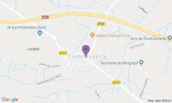 Localisation Fontcouverte Ap - 11700