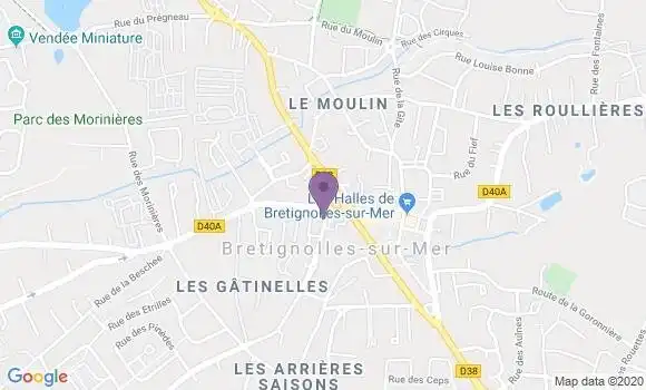 Localisation Bretignolles sur Mer Bp - 85470